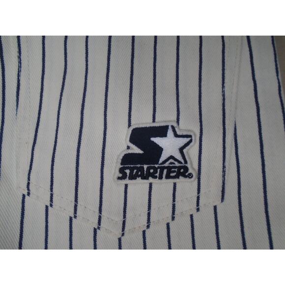 Womens Stradivarius Starter Flare Wide Leg Penstripe Pants Size 36x26 Baseball - Picture 11 of 11